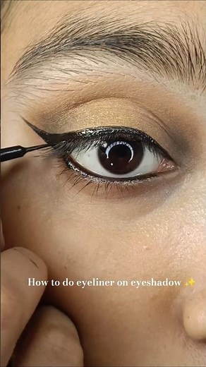 liquid eyeliner tutorial for beginners ✨ #makeup #youtubeshorts #shorts #ytshorts #viralvideo #viral