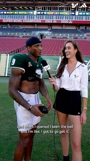 12K views · 78 reactions | What a day for @abr9wn & @sean.atkinss as the Bulls get the dub! @caycaycottrell checks in with them following the win vs Temple. #ComeToTheBay | #StayInTheBay | USF Football | Facebook
