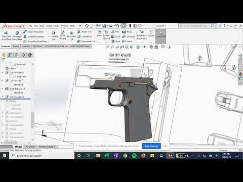 Solidworks Tutorial | Colt 1911 Part 1