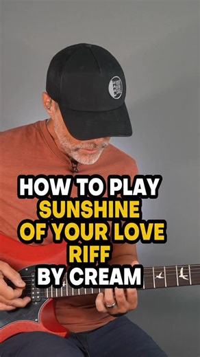 Comment “PDF” for the Tab PDF to Sunshine Of Your Love. No email required. SUNSHINE OF YOUR LOVE RIFF – Cream This iconic riff is one of the most recognizable blues-rock lines ever—and it’s way easier than it sounds. Details: Key: D Scale: D Blues Scale Concept: Walk-down lick Ending: Resolve back to D Level: Beginner-friendly This riff is built entirely from the D blues scale, which makes it a perfect example of how powerful a simple scale can be. You’re essentially walking the scale down and l