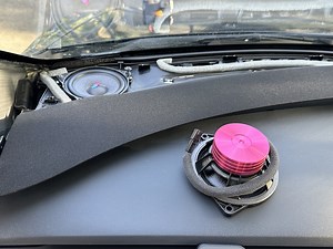 Model Y Speaker upgrade in a 2022 car. Mid range, Doors and Subwoofer.