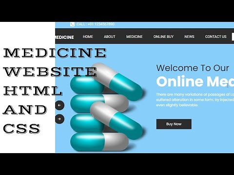 How to make a medicine website in html and css | Source code