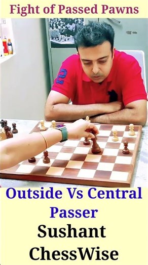 Must Know Endgames With Passed Pawns⚡| Outside 🆚 Centre | #chessshorts #shorts