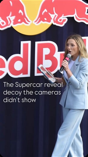 Charlie Barlow on Instagram: "What a show 🔥 A very special car reveal for @redbullampolracing Here’s a BTS moment the coverage hasn’t shown yet, the awesome decoy stunt where Broc Feeney “revealed” a Ford Mustang GT road car, before driving into a container that moments later unveiled Will Brown driving the Red Bull Ampol Racing Ford Mustang GT Supercar. A true show for the massive turnout of fans watching at Geelong Foreshore ☀️ An epic start to a new chapter for this team, I’m so proud to MC