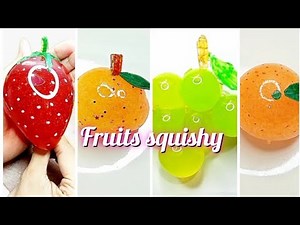 Diy fruits 🍊🍓🍇🍑 squishy with nano tape | | How to make nano tape squishy | nano tape crafts |