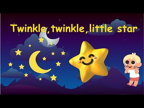 Twinkle Twinkle Little Star with lyrics| Nursery rhythm with lyrics|Kids nursery rhythm BY MI MO