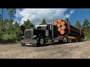 Peterbilt 389 ATS Mod Showcase #1 | Long Logs | Monroe → DeRidder | Relaxed 4K | Louisiana Scenery