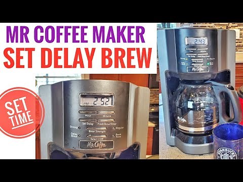 Mr Coffee Rapid Brew 12 Cup Programmable Coffee Maker HOW TO PROGRAM DELAY BREW AND SET TIME