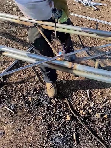 6.3K views · 15 reactions | Hollow steel pipe shed welding process | Random Gadgets | Facebook