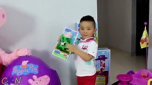 Peppa Pig Super Giant Surprise Egg Kids Toys Opening Playtime Fun With Peppa Ckn toys