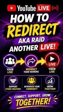 How to Redirect Your YouTube Live (Raid Another Creator) Step-by-Step! 🔴 #tutorial #contentcreator