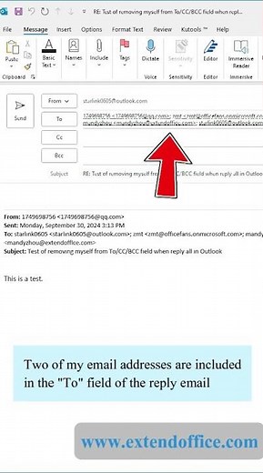 Remove Myself from Reply All in Outlook