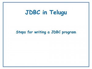 Steps for writing JDBC program || JDBC in Telugu Lecture-8