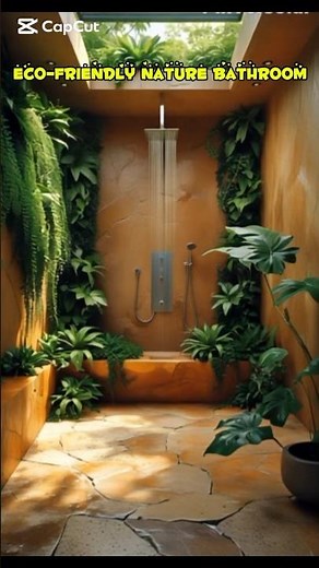 🌿 Eco-Friendly Nature Bathroom | Sustainable Design Ideas