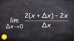 Evaluate the limit with delta x difference quotient