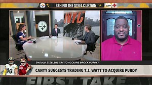 394K views · 3.2K reactions | Damien Woody is not with the idea of the San Francisco 49ers trading Brock Purdy for T.J. Watt  “[Brock Purdy] is a guy that you can win a championship with in this league. … Why would you make that trade?” | ESPN First Take | Facebook