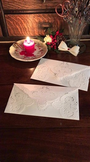 Vintage Envelope Folding Tutorial with Lace Doily | DIY Paper Crafts