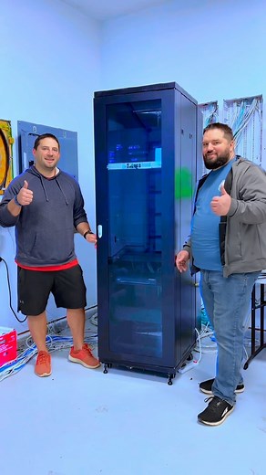 SMART HOME RACK. DIY client wired up their own home based on our prewire course, then flew us out to assemble the rack. More work to be done, but here’s a peak at the progress. #smarthome #av #rack #equipmentrack #diy #hgtv #smarthomebrothers #maxmaxwell #it #server #avrack #rackbuild | Smart Home Brothers