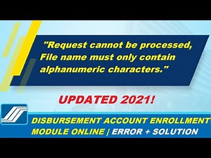 Disbursement Account Enrollment Module | ERROR + SOLUTION Updated 2021