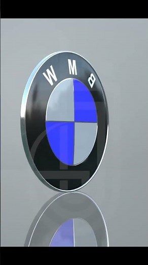 3D rotating BMW logo spin loop animation