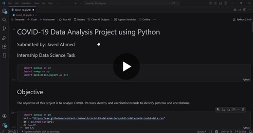 #datascience #python #analytics #internship #ai #learningjourney | JAVED AHMED