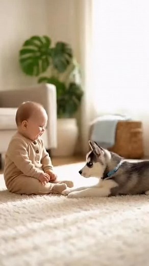 Baby & Husky Heart-Talk 💙🐶 #BabyAndHusky #PureFriendship #BabyTalk #HuskyPuppy #CuteDuo #WholesomeMoments #AdorableVideo #PuppyLove #babyanddog #babiesandpets #funnybabies #dogvideos #babylaugh #adorablemoments #petsandbabies #cuteanimals #heartwarming #cutenessoverload #familyfriendly | Baby & Pets