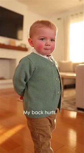 “My Back Hurts… I Need Coffee” – 2 Year Old Grandpa Mode Activated ☕😂