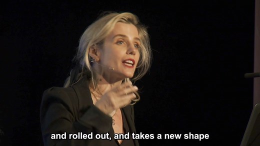 Lisa Dwan performs What If The Road by Sheenagh Pugh during The Poetry Pharmacy Gala at Hay Festival Hay-on-Wye 2024. | Hay Festival