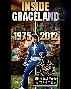 Inside Elvis Presley’s Graceland: 1975 vs. 2012 Comparison | Part 1 🦉🔥 #shorts #elvispresley