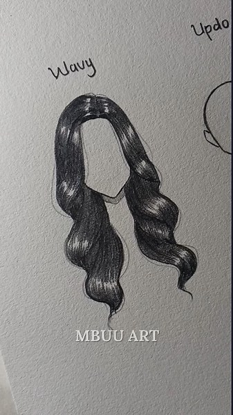 How to draw hair✏️ (wavy,updo,pigtail) #drawing #tutorial #howtodraw #sketch #art #shorts