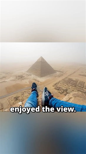 HE ILLEGALLY CLIMBED THE GREAT PYRAMID