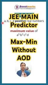 JEE Main 2026 Predictor - AM GM Inequality - Score 99 percentile Easily