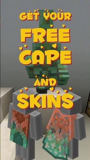 Free copper cape and skins for Minecraft bedrock and java #coppergolem #minecraft #freegiveaway