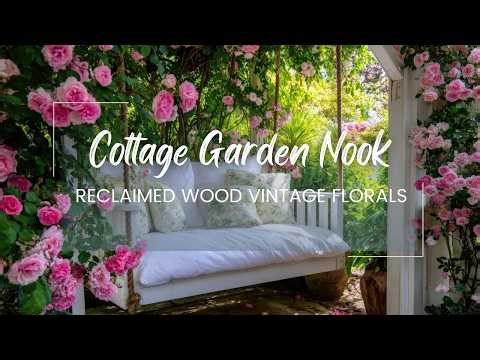 Creating an English Cottage Garden Nook Using Reclaimed Wood and Vintage Florals