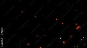 fire burning embers ash particles
