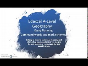 Edexcel Geography A level command words and connectives
