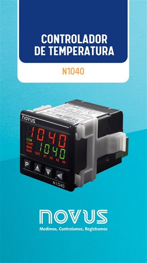 Prestegard Electro on Instagram: "🔧 N1040 – Control de temperatura preciso y flexible para la industria El Novus N1040 es un controlador universal de temperatura diseñado para aplicaciones exigentes en procesos industriales. Características principales: 1. Entradas configurables para sensores RTD Pt100 y termopares (J, K, T, N, S, R, B). 2. Salidas de control: relé, lógica pulsante, 4-20 mA o 0-10 V. 3. Control PID autoajustable con modos ON/OFF y control manual. 4. Dos salidas auxiliare