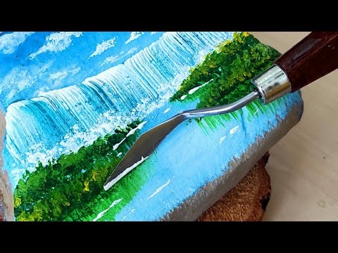 Easy Waterfall Painting Tutorial Step by Step for Beginners