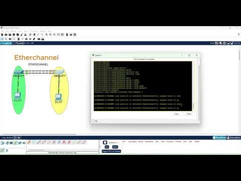 how to configure ETHERCHANNEL on packet tracer #ciscopackettracer #etherconnect #automobile #fyp