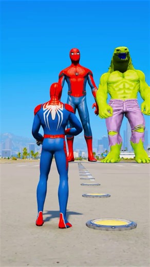 Random Superheroes VS Giant Spiderman & Giant Hulk & hulk Brothers #shorts #spiderman #139