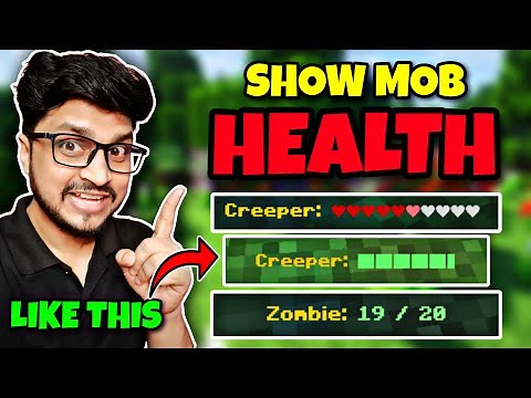 How To Show Mob Health in Your Server Aternos | Action Bar Health Plugin Aternos Minecraft