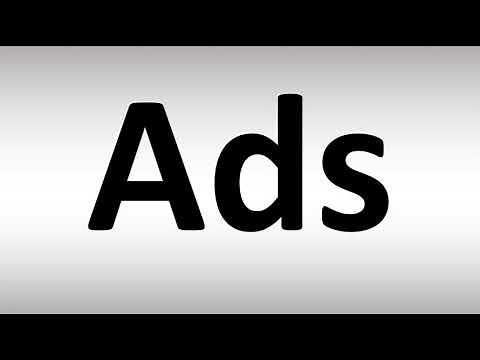 How to Pronounce Ads