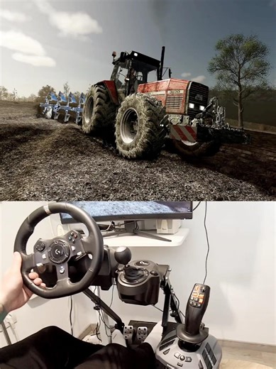 Massey Ferguson 3670 + Lemken Steering Wheel Thrustmaster Farmstick #dkgc #fs25 #farming #logitech