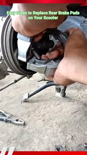 Easy Steps to Replace Rear Brake Pads on Your Scooter #shorts #mechanic #brakesystem