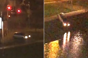 Car thief's reckless joyride ends up in a river
