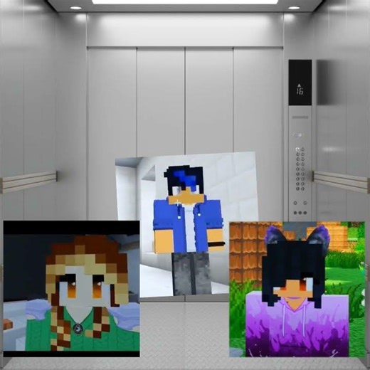 "Stuck in the elevator" Ein Kim and Aphmau (no ship) #funny#capcutedit
