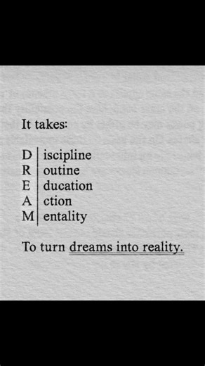 D.R.E.A.M – The Real Formula for Success 💡