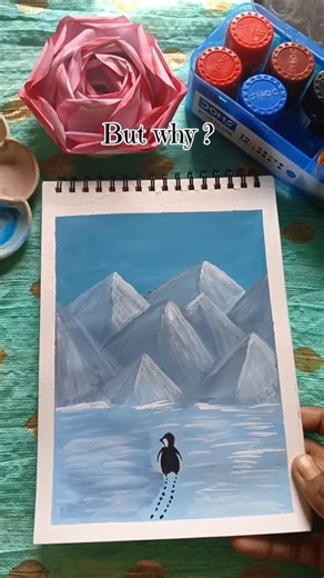 🐧Diy penguin drawing🐧... #easy drawing #art #acrylic #trending #shorts #painting #Diy video #youtube