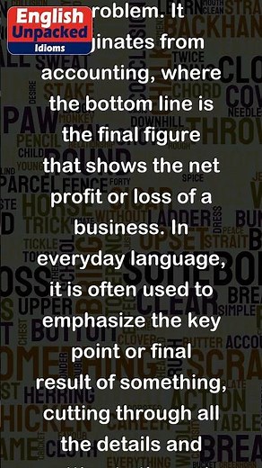 The bottom line
