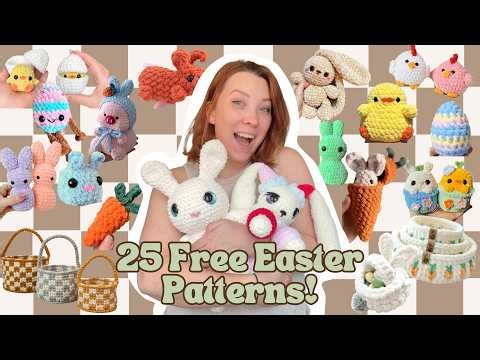 ✨I found 25 FREE Easter patterns so you don't have to!! ✨
